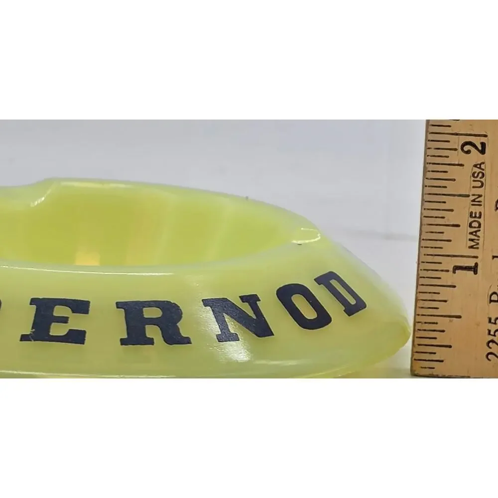 FRENCH OPALEX VASELINE OPAL PERNOD ASHTRAY SCARCE GLOWS